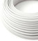 HALOTEC Cable textil electrico Blanco 5 metros | Cable textil lampara decorativo 2 hilos 2x0 75mm2 | Cable cinta hilo textil tejido iluminacion | Rollo Hilo Cable de tela funda textil | Color bLANCO