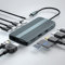USB C Dockingstation, 12 in 1 USB C Hub, Dual HDMI Multiport Adapter, Dreifach Display, unterstützt 4K HDMI, VAG, DP, 2 x USB 3.0 (5 Gbit/s), USB 2.0, Typ C, 100 W PD, TF/SD, Audio