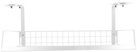 jojofuny under Desk Basket Sturdy Wire Organizer for Efficient Cord Management Easy Installation for Use Compact Design for Space Saving