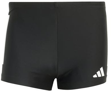 adidas Homme 3 Stripes Swim Boxers, Black/White, S-M