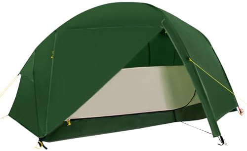 Lavitis Leichtes Rucksackzelt für 2 Personen, ultraleicht, tragbar, 20D, wasserdichtes Nylon-Zelt für Camping, 2 kg, 3 Jahreszeiten, Backhiking mit 7001 Aluminiumstangen und V-förmigem
