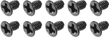 METALLIXITY Phillips Flat Head Screws (M2 x 3mm) 150Pcs, Carbon Steel Machine Screws - for Glasses Watch and Other Small Electronics, Black