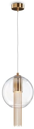 Maytoni Hängeleuchte Flusso Bronze Metall Transparentes Glas 1xGU10 excl. 12W klassisch eleganter Stil für Wohnzimmer, Schlafzimmer, Küche