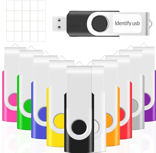 Paquete de 20 unidades flash USB de 512 MB, unidades USB de 512 MB, memoria JBOS giratoria, unidad de pulgar Gig Stick USB 2.0 para máquina de coser bordada, unidad de cremallera, unidad de salto,