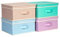 BrilliantJo Aufbewahrungsboxen mit Deckel, Faltbarer Aufbewahrungskorb für Kleidung mit Griff für Spielzeug, Bücher, Schrank, Schlafzimmer, Zuhause, 4-Regenbogenfarben-Set 33,5 x 31,75 x 17,5 cm
