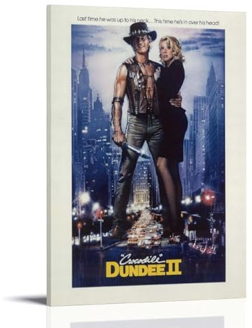 CBEJFGTX Crocodile Dundee Star Art Poster Dekorative Malerei Leinwand Wandkunst Wohnzimmer Poster Schlafzimmer Malerei 24x36inch(60x90cm)