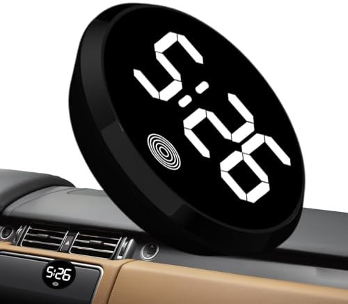 Digitaluhr für das Armaturenbrett im Auto, elektronische Uhr für das Armaturenbrett im Auto, Kfz-Nachtwache, Berührungsaktivierte Armaturenbrett-Elektronikuhr, Armaturenbrett-Auto-LED-Uhr für Armature