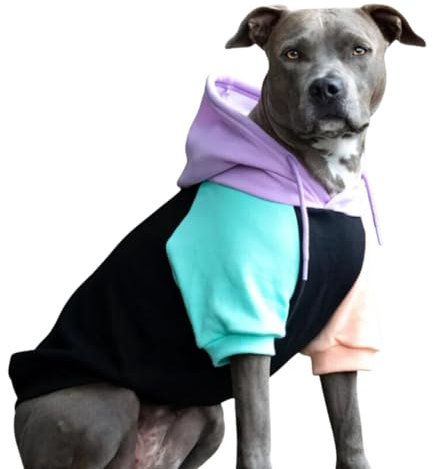 Spark Paws Hunde Kapuzenpullover – Premium-Qualität, butterweich, hervorragender Komfort und Passform, beruhigende Fleece-Innenseite, geeignet für alle Rassen - Cyber Punk - 4XL
