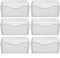 JEBELE 6 Pièces Porte Document Mural Support à Brochures Corbeille Murale Rangement Organisateur de Courrier Présentoir Mural pour Magazines Dossiers En Usage Bureau École, Blanc