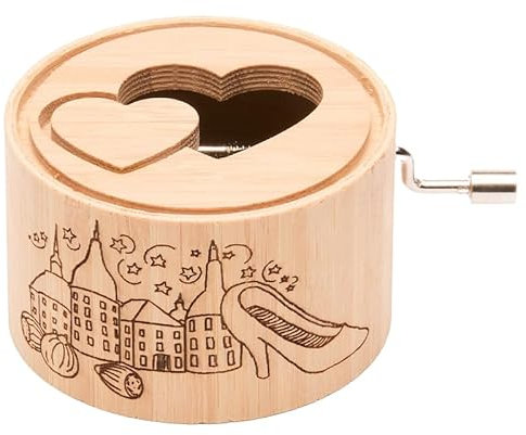Spieluhr aus Bambus mit der Titelmelodie: Drei Haselnüsse für Aschenbrödel, Motiv Aschenbrödel