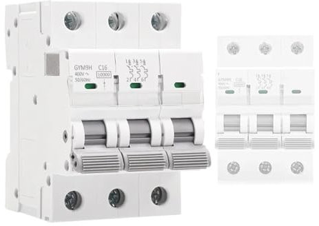 Disjoncteur GYM9H 10KA 3P 6A 10A 16A 20A 25A 32A 40A 50A 63A 220V Courbe C Homologué 1 pièce(10A)