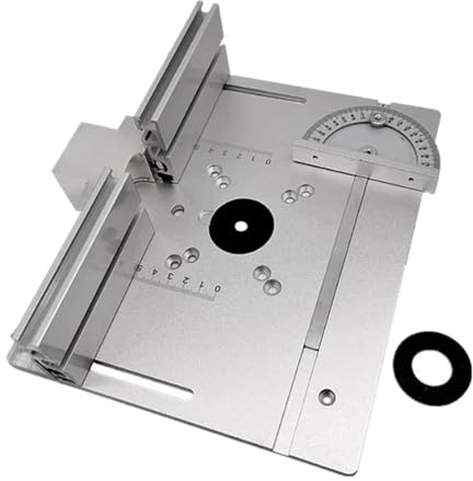 Router-Tisch-Einlegeplatte, Holzfräsen, Flip-Board-Trimmmaschine, Hilfswerkzeug Mit Gehrungslehre Breites Anwendungsspektrum(Silver)
