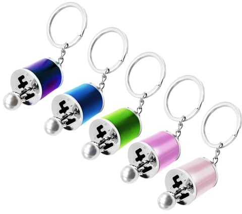 5 Stück Autoteile Schlüsselanhänger, Metall Auto Schlüssel Turbolader Keychain mit Gangschaltfunktion, Turbo Anhänger Schraubenschlüssel Keychain für Autodeko Männer Frauen Geburtstags Geschenk