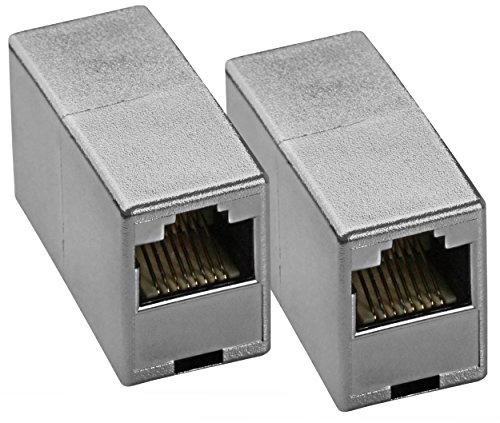 mumbi CAT.5e Ethernet Modular Kupplung / RJ45 Netzwerkkabel Buchse/Adapter für CAT.5e Kabel (2 Stück)