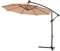 Fp-Tech FP-JD4012L Ombrellone da Giardino, Decentrato con Pannello Solare e 24 LED Gia Montati, Beige, 3 x 3 m