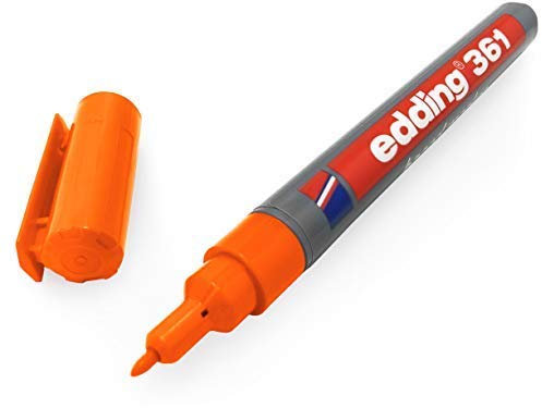 Edding 361 Whiteboard-Marker, 1 mm Rundspitze, orangefarbene Tinte, 1 Stück