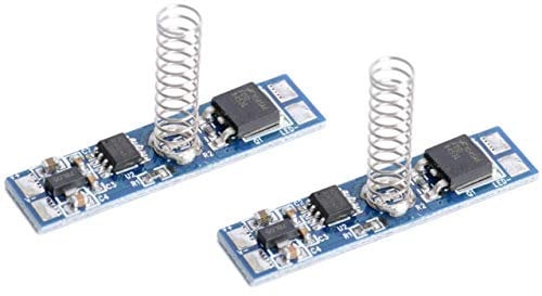 Aftertech® 2 Stück Dimmer Touch Schalter 12 V 24 V 8 A für Profile aus Aluminium und LED-Streifen mit blauer LED-Anzeige mit Speicher