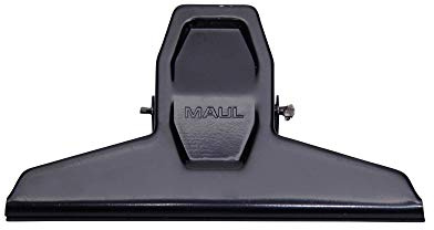 MAUL Papierklemmer MAULpro aus Metall (2 Stück) | Klemmer mit breitem Verschlussclip 12,5 cm und Klemmweite 3 cm | Gadget für Haushalt, Küche und Büro | geeignet für DIY Projekte | Schwarz