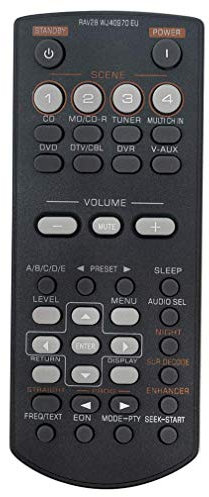 VINABTY RAV28 WJ40970EU Mando a Distancia reemplazado por Yamaha Home Theater DVD AV Receptor RAV34 WN4668E RAV250 RX-V361 RX-V365 HTR-6030 HTIB-6800 HTR6030