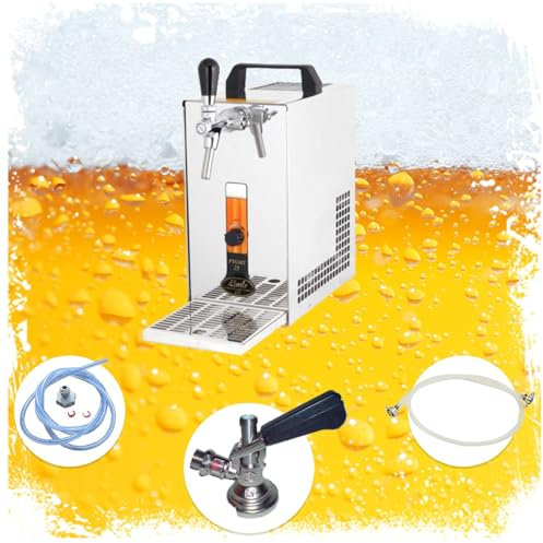 ich-zapfe Komplett Set - Zapfanlage, Bierzapfanlage, Bierzapfen PYGMY 20/K mit Membranpumpe, 1-leitig Trockenkühlgerät aus Edelstahl, 25 Liter/h, Green Line, Zapfkopf:Köpi