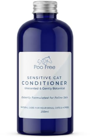 POO FREE Cat Conditioner – Ultra Sensitive & Parfümfrei – 99% Natürlicher Ursprung – pH-Balance für Sensible Haut – 250ml