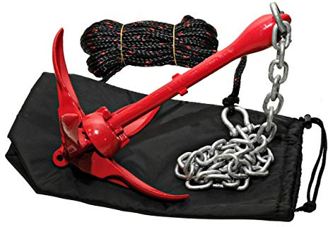 H2o Kayaks Folding Anchor Kit 2.5 kg Anchor, Rope, Chain and Bag