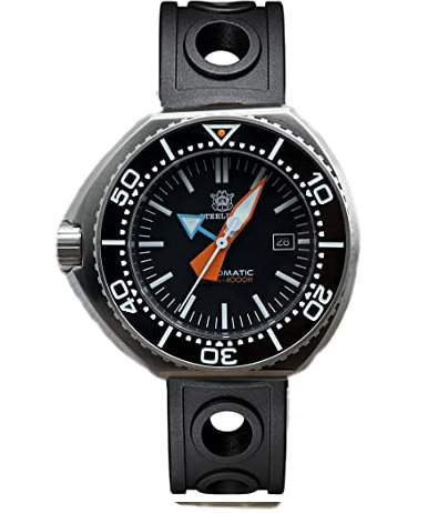 Steeldive SD1985 Edelstahl BGW9 blau leuchtende Sportuhr NH35 automatische Keramik-Lünette 1000 m wasserdicht Herren-Taucheruhr, V 3, Modern