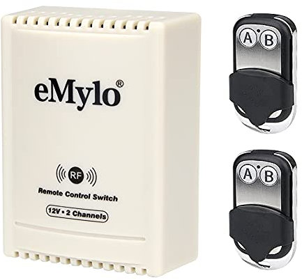 eMylo Smart Light Switch RF Fernbedienung Relais Lichter 12V 2CH Haushaltsgeräte Garagentor Pumpe und elektrische Geräte