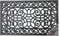 LSC Rubber Door Mat Outdoor Heavy Duty Large Door Mat Non Slip Dirt Scraper Outdoor Mats for Front Door Black Welcome Decorative Wrought Iron Effect Drainage Doormats Outside (Pack of 1, 45 X 75 cm)