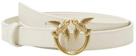 Pinko Damen Love Berry H2 Belt Kalbsleder Set Gürtel, Z14q_Seide-Antik-Gold, S