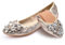 Décolleté Ballerine Pieghevoli da Donna arrotolabili per Abiti da Sposa e Ballerine Pieghevoli con Bellissimi Strass Portatili Slip on Mocassini, Matrimonio, Affari,Casual