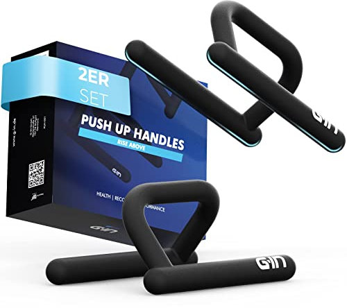 G-IN Liegestützgriffe 2er SET [METALL] mit rutschfester Ummantelung Liegestütz Griffe PUSH-UP HANDLES Calistenics Equipment Fitnessgerät für Handstand Liegestütze