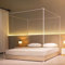 Beyeutao Weißer Betthimmel-Rahmen - Vollhimmel Bettrahmen mit Bettvorhängen Vier Posterbett Moskitonetz Spielzelt - Indoor oder Outdoor