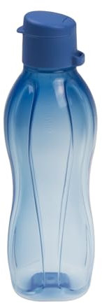 Tupperware EcoEasy Trinkflasche 500ml blau Clipverschluss (inkl. Orangenschäler)