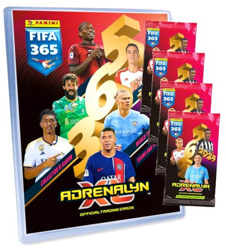Panini Fifa 365 Karten 2024 - Trading Cards - 1 Mappe + 4 Booster Sammelkarten
