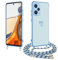 LENGRACE pour XiaoMi RedMi Note 12 / Poco X5 5G Motif Coeur Coque,Galvanisé Etui Housse TPU Antichoc pour Femme Fille Coque avec Cordon de Collier-Bleu