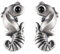 COPPERTIST.WU Knaufschwanzgecko Ohrringe Silber 925 Ohrstecker Hypoallergene, Eidechsengecko Ohrringe für Damen, Mädchen, Herren, Reptilienliebhaber (Oxidiertes Silber)