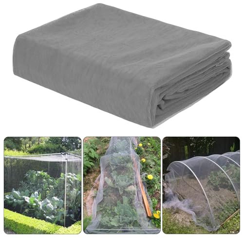 Mosquitera de 39 x 10 pies, Rejilla Red de Malla para Jardín, Red de Protección de Plantas, 3 x 12 m, color gris