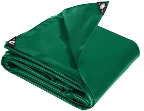Wasserdicht Plane Plane mit Ösen Industrie Gewebeplane Schutzplane Abdeckfolie Poolplane Holzplane, 0.5mm für Gartenmöbel Holz Trampolin Poll Auto, Anpassbar blais (Color : Green, Size : 6x6m)