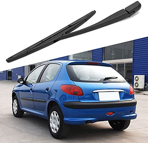 aqxreight Escobilla de Limpiaparabrisas Trasero Juego de Brazo de Limpiaparabrisas Trasero de Coche Juego de Cuchillas 6429R2 de Repuesto para 106/206/206+