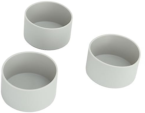 Wasserflaschen-Bodenabdeckung, 3 Stück, Silikon-Becherstiefel, Hochtemperaturbeständig, Rutschfest, Verschleißfest, Kratzfest, Wasserflaschen-Bodenhülsen-Abdeckung (Grau)