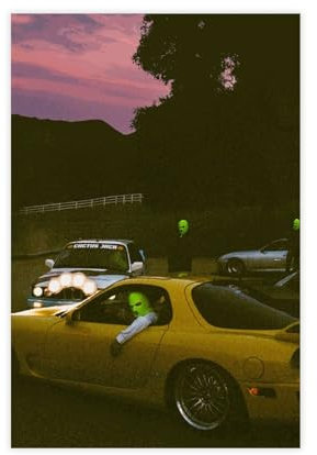 Jackboys Travis Scott – Album-Poster, Leinwand-Poster, Schlafzimmer-Dekor, Sportlandschaft, Büro, Raumdekoration, Geschenk, ungerahmt: 50 x 75 cm