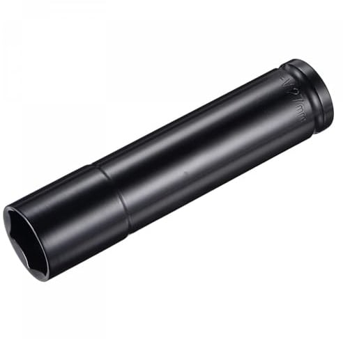 TA-VIGOR 1/2 Inch 27mm Impact Socket, 150mm 6-Point Deep Socket | 1/2 Drive Socket, Heat-Treated CR-V Steel Socket for Home Automotive Trucks Tractors Engines Repairing