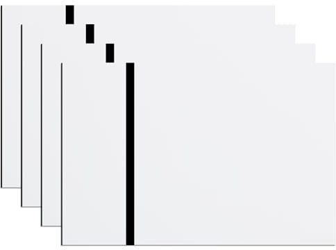 ATOMSTACK 4 Stück Acryl Schilder 30 x 20 cm für Laser Graviermaschine, Personalisierte Schilder Gravur Namensschild für Türklingel Haustür Briefkasten personalisiert, weiße Platte Gravur schwarz