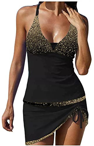 Gonnellina da Bagno Tankini Vendita On Line Costume Intero Coppe Push Up Costume da Bagno con Perizoma Costumi Mare Interi 2021 Slip Costume Nero Donna Top Bikini Canotta Bikini A Fascia con Anello