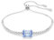 Swarovski Braccialetto Matrix Tennis, Taglio misto, Blu, Placcato rodio