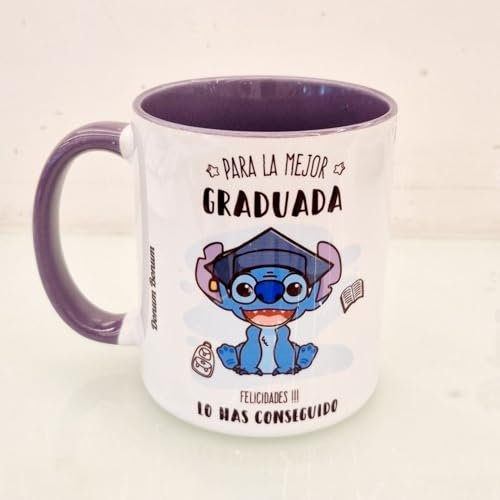 Donum Bonum Regalos Originales Taza Para La Mejor Graduada Stitch
