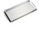 Edelstahl-Servierplatten, Lebensmittelaufbewahrungstabletts, rechteckige Grillplatte, Grillplatte, flache Grillplatte, Brot, Gebäckpfanne, Obstteller (Silber 32 x 16)