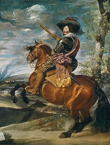 HCOTZHPY Reproduktion Leinwanddruck Und Poster Wandkunst Bild Reiterporträt Von Don Gaspar De Guzmanduke Von Diego Velazquez Moderne Kunstdrucke für Wohnkultur 60x90cm