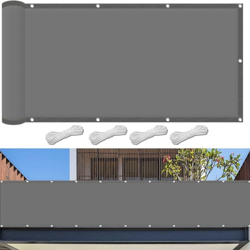 Tenda da Sole Parasole 150 x 200 cm Protezione Dal Calore Protezione Solare Impermeabile Tenda da Sole per Balcone per Esterno Terrazza Giardino, Grigio Chiaro